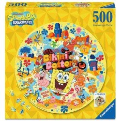 Bob l'éponge puzzle rond Welcome to Bikini Bottom (500 pièces)