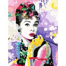 Audrey Hepburn set de peinture par numéros CreArt 30 x 40 cm