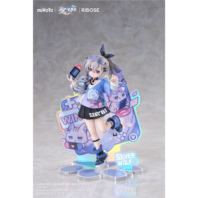 Honkai: Star Rail statuette PVC Rise Up Little Cat Series Silver Wolf Ver. 19 cm | 6942421153535