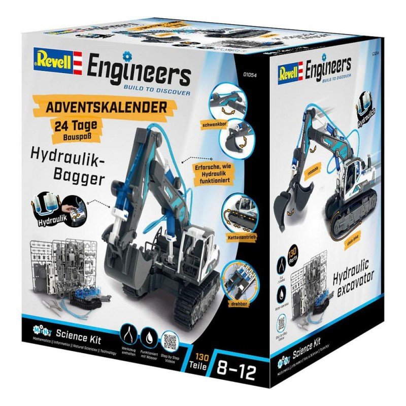 Revell Engineers calendrier de l´avent Kit de modèles réduits de pelles hydrauliques | 4009803010540