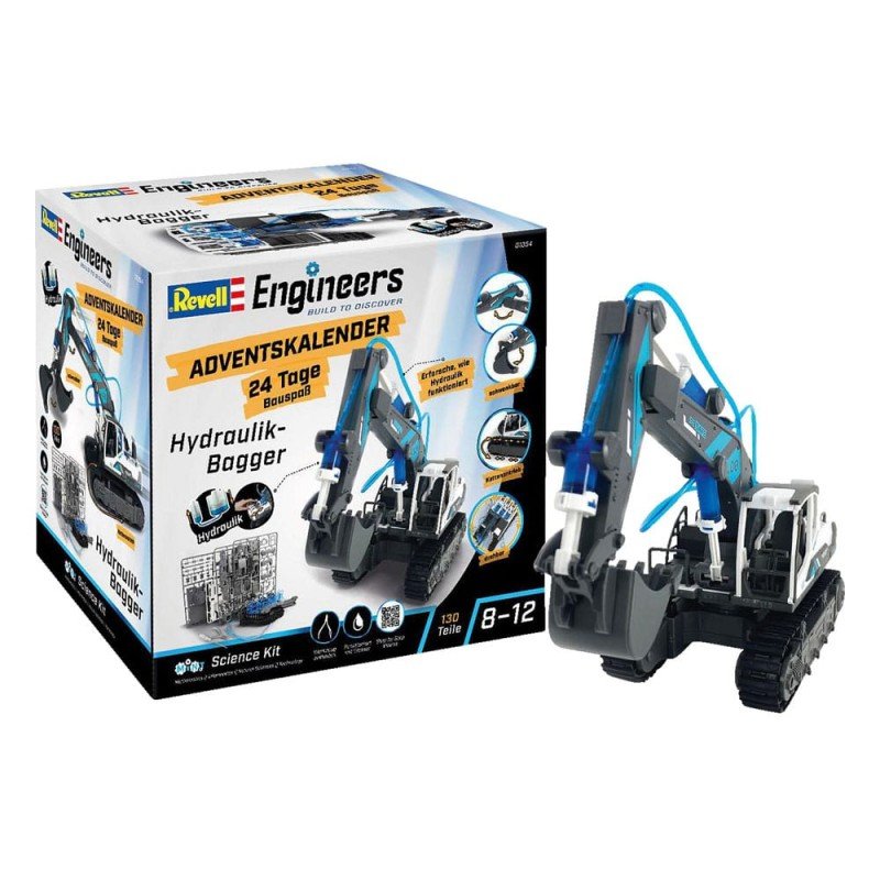 Revell Engineers calendrier de l´avent Kit de modèles réduits de pelles hydrauliques | 4009803010540