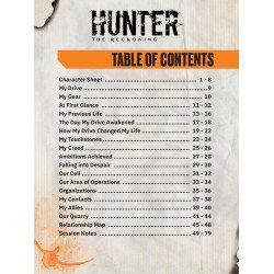Hunter: The Reckoning 5th Edition RPG JournalExpanded Character Sheet Journal *ANGLAIS* | 9781957311043