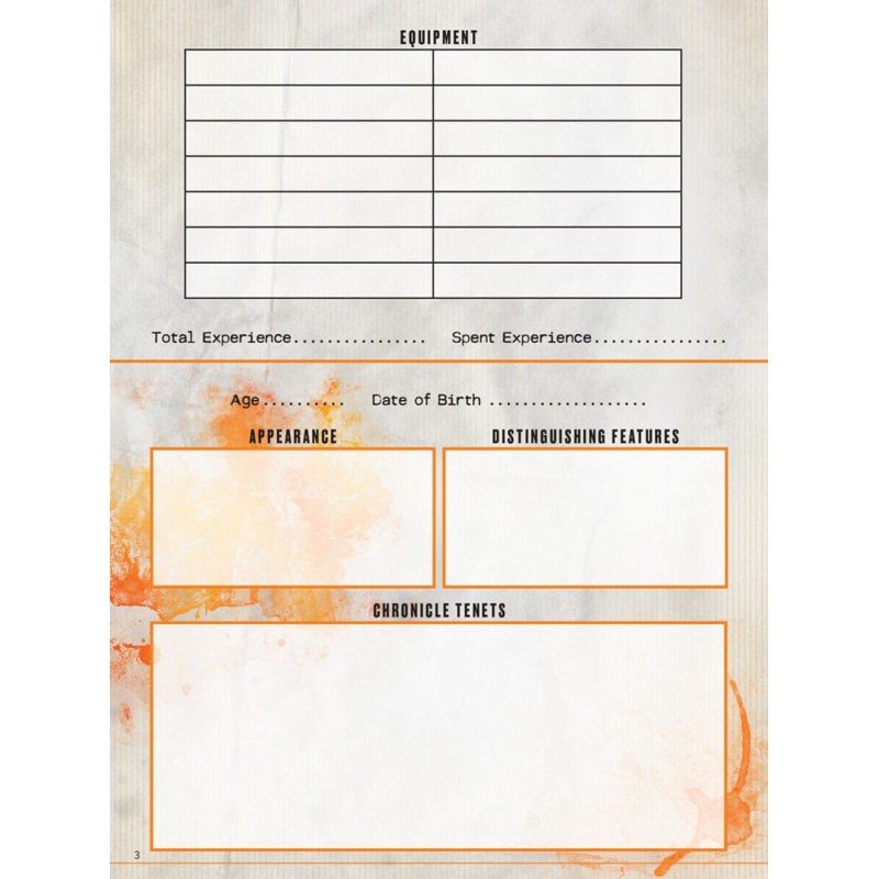 Hunter: The Reckoning 5th Edition RPG JournalExpanded Character Sheet Journal *ANGLAIS* | 9781957311043
