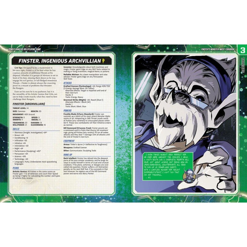 Power Rangers RPG livre Finster's Monster-Matic Cookbook Sourcebook *ANGLAIS* | 9781957311340