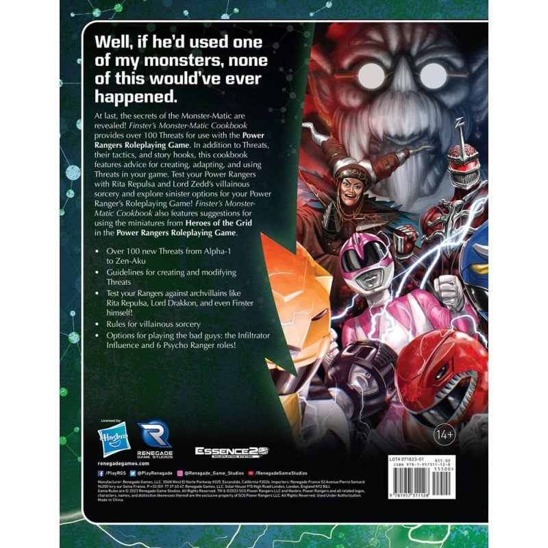 Power Rangers RPG livre Finster's Monster-Matic Cookbook Sourcebook *ANGLAIS* | 9781957311340