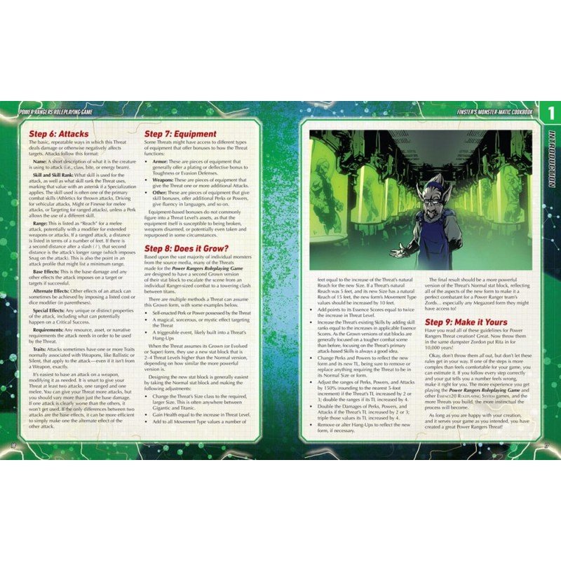 Power Rangers RPG book Finster's Monster-Matic Cookbook Sourcebook *Englische Version* | 9781957311340
