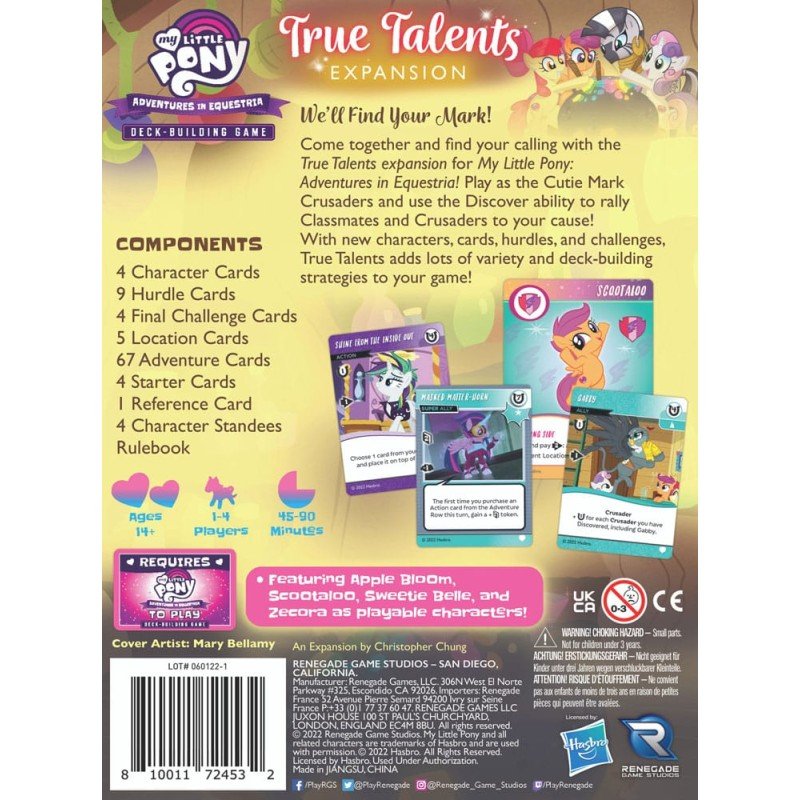 Mon Petit Poney Jeu de cartes Deck-Building True Talents Expansion *ANGLAIS* | 0810011724532