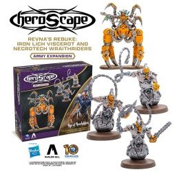 Heroscape Expansion Revna's Rebuke: Iron Lich Viscerot and Necrotech Wraithriders Army *English Version* | 0810011726994