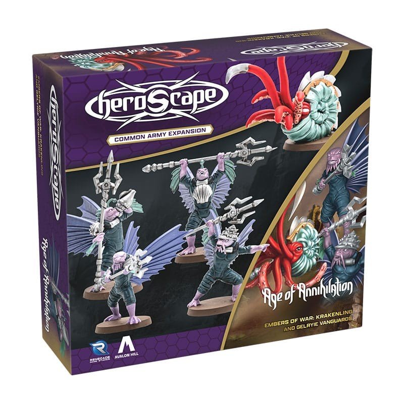 Heroscape Army Expansion Embers of War: Krakenling & Gelryie Vanguards *English Version* | 0810011728394