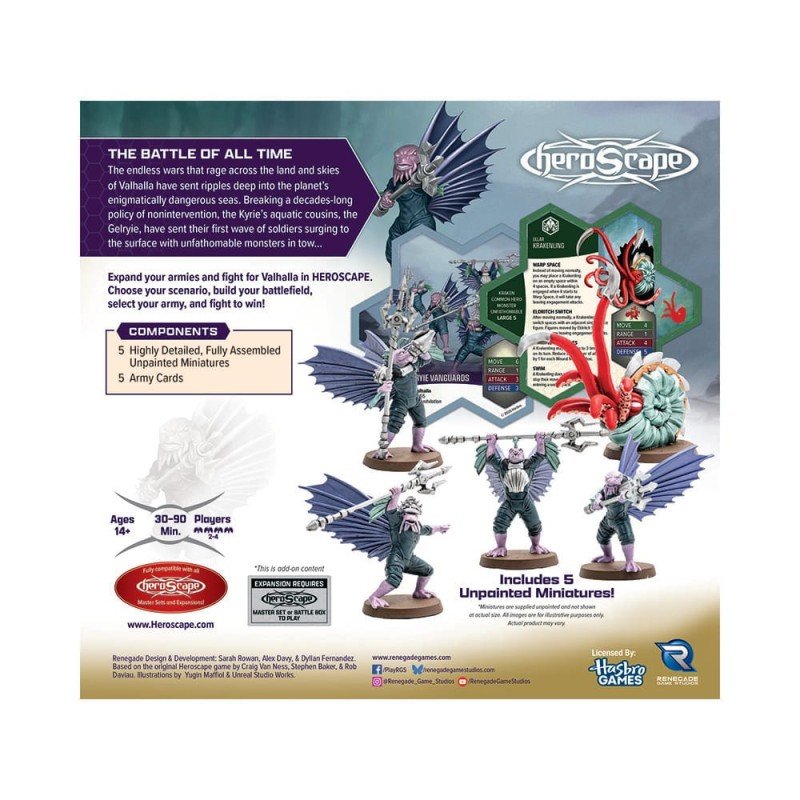 Heroscape Army Expansion Embers of War: Krakenling & Gelryie Vanguards *English Version* | 0810011728394