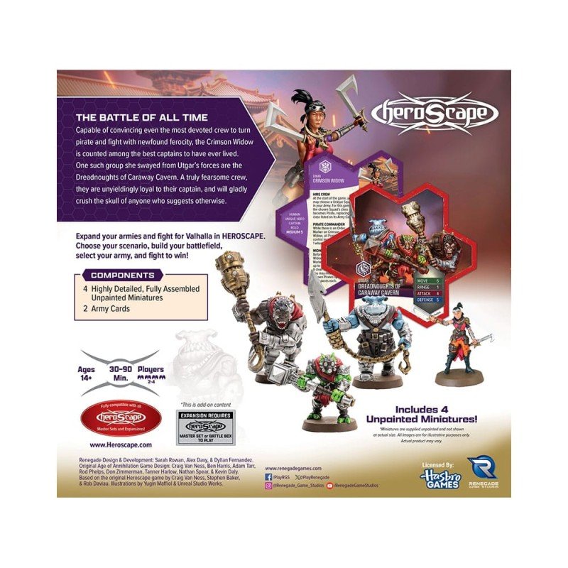 Heroscape Army Expansion Embers of War: Crimson Widow & Dreadnoughts of Caraway Cavern *English Version* | 0810011728448