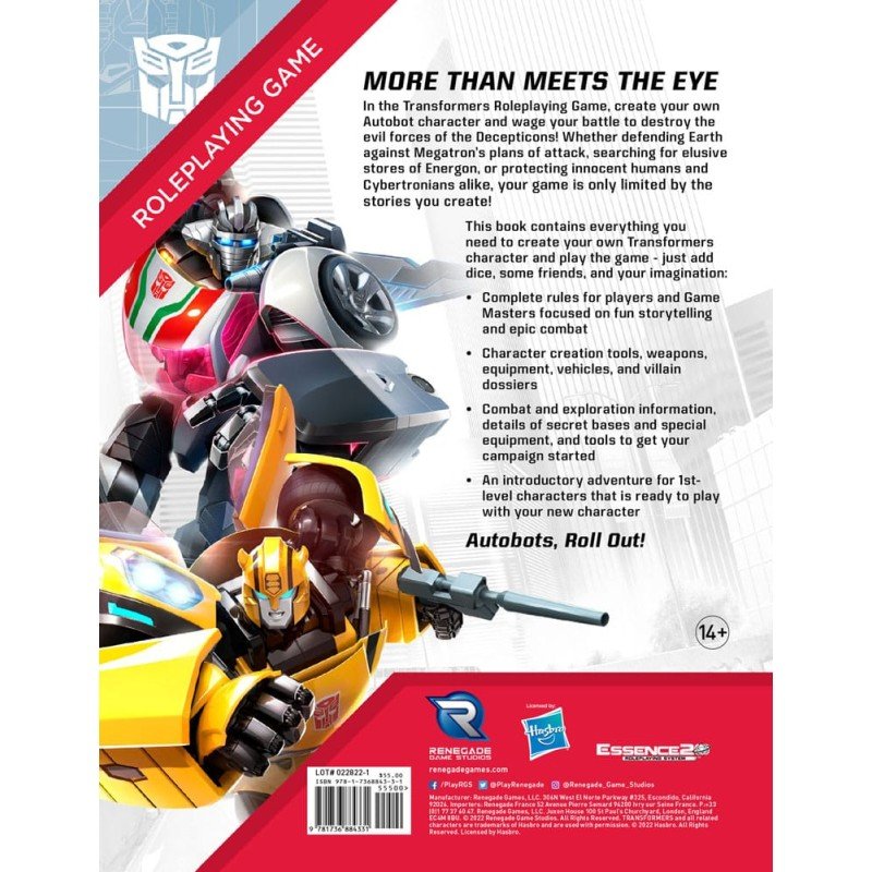 Transformers RPG Core livre *ANGLAIS* | 9781736884331