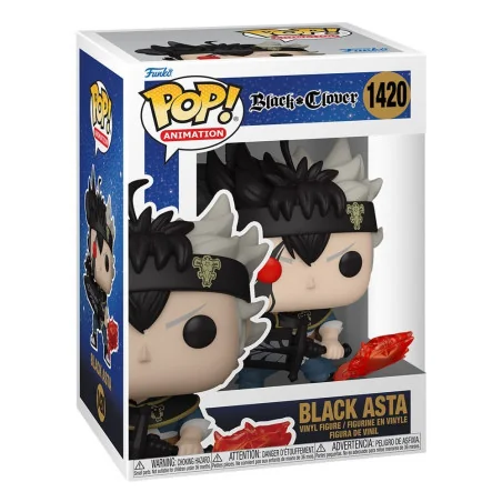 Zwarte klaver beeldje Funko POP! Animatie Vinyl Zwart Asta 9 cm | 889698705684