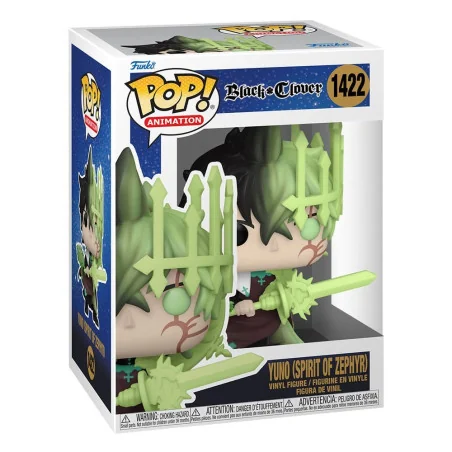 Zwarte klaver beeldje Funko POP! Animatie Vinyl Yuno (Geest van Zephyr) 9 cm | 889698705714