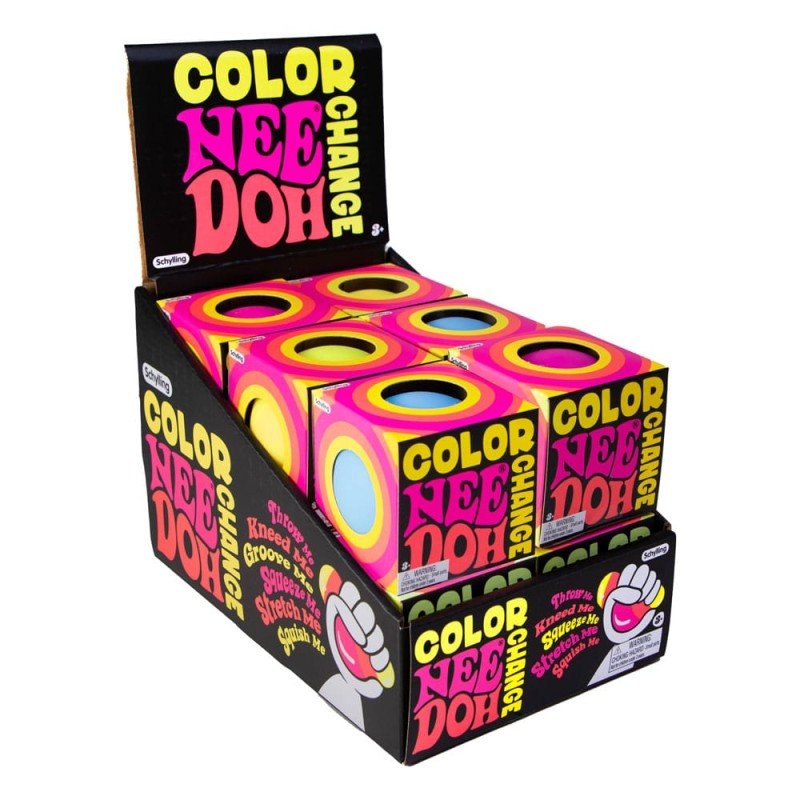 NeeDoh Squeeze Balls 6 cm Color Changing NeeDoohs Display (12) | 0000021544195