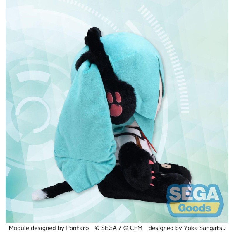 Hatsune Miku Project Diva Arcade Future Tone peluche Fuwa Petit Hatsune Miku Kitty Cat LL 30 cm | 4582733458311