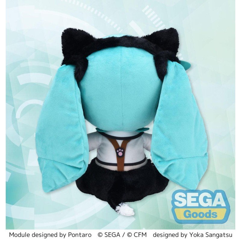 Hatsune Miku Project Diva Arcade Future Tone Fuwa Petit Plush Figure Hatsune Miku Kitty Cat LL 30 cm | 4582733458311