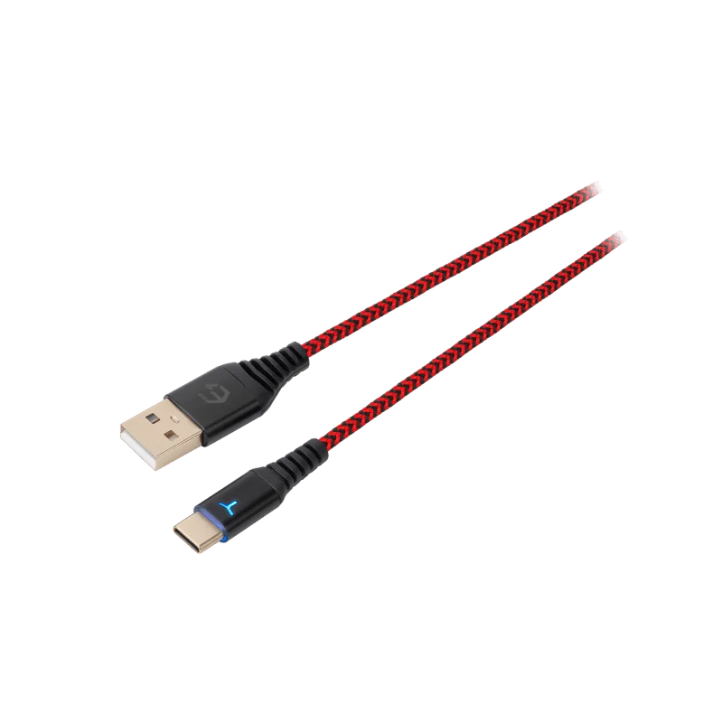 EgoGear - 3m SCH10 Red & Black USB-C Braided Charging Cable for Switch, Switch Lite, Switch Oled, PS5 and Xbox Series X|S | 5425025591817
