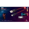 EgoGear - Câble de recharge tressé USB-C de 3m SCH10 Rouge et Noir pour Switch, Switch Lite, Switch Oled, PS5 et Xbox Series X|S