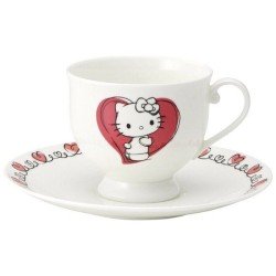Sanrio tasse et soucoupe porcelaine Bone China Hello Kitty