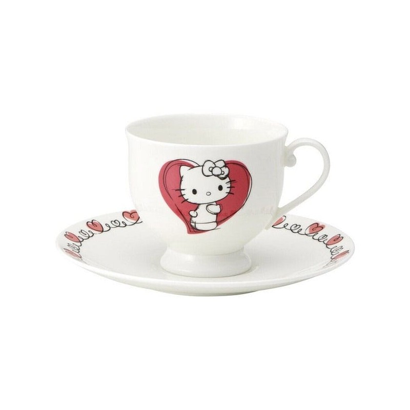 Sanrio tasse et soucoupe porcelaine Bone China Hello Kitty | 4973307705045