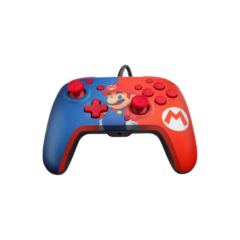 PDPgaming - Deluxe bedrade faceoff-controller + audio voor Nintendo Switch - Mario | 708056068257