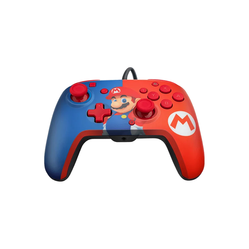 PDPgaming - Deluxe Wired Faceoff Controller + Audio for Nintendo Switch - Mario | 708056068257