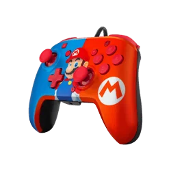 PDPgaming - Deluxe bedrade faceoff-controller + audio voor Nintendo Switch - Mario | 708056068257