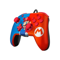 PDPgaming - Deluxe Wired Faceoff Controller + Audio for Nintendo Switch - Mario | 708056068257