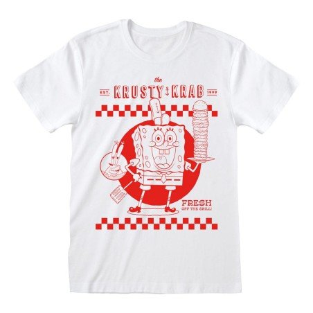 Bob l´éponge T-Shirt Krusty Krab White (XL) | 5056811535410
