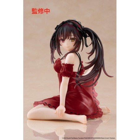 Date A Live V PVC Statue Desktop Cute Figure Kurumi Tokisaki Nightwear Ver. Renewal 13 cm | 0840342403998