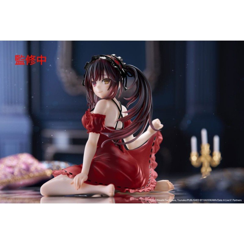 Date A Live V PVC Statue Desktop Cute Figure Kurumi Tokisaki Nightwear Ver. Renewal 13 cm | 0840342403998