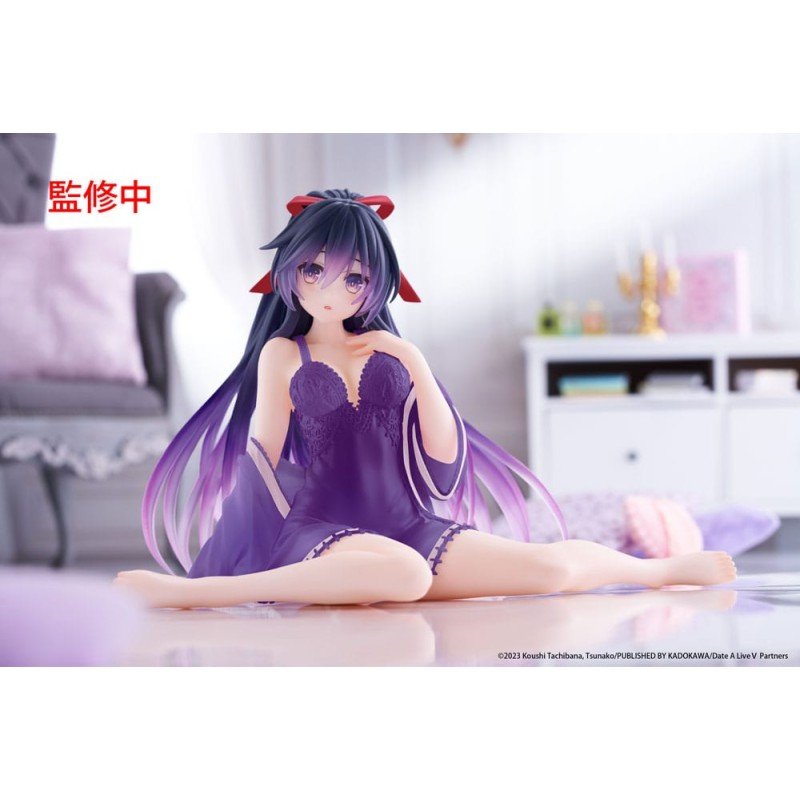 Date A Live V PVC Statue Desktop Cute Figure Tohka Yatogami Nightwear Ver. Renewal 13 cm | 0840342403950