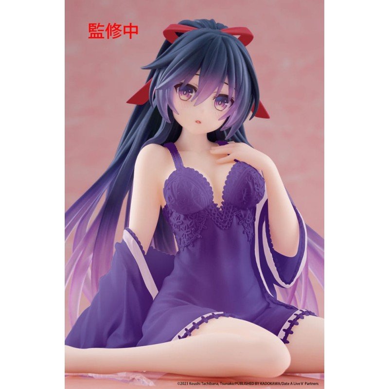 Date A Live V PVC Statue Desktop Cute Figure Tohka Yatogami Nightwear Ver. Renewal 13 cm | 0840342403950