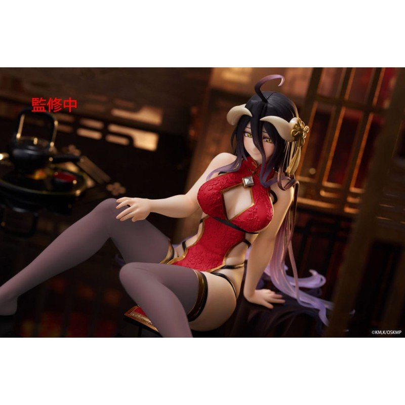 Overlord PVC Statue Desktop Cute Figure Albedo Chinese Dress Ver. Renewal 13 cm | 0840342404216