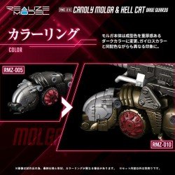 Zoids pack 2 figurines 1/100 Plastic Model Kit RMZ-010 Canoly Molga & Hell Cat Base Guards Sets 20 cm | 4904810954378