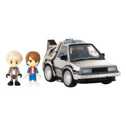 Retour vers le futur véhicule avec minifigurines Q-Village Time Machine 9 cm