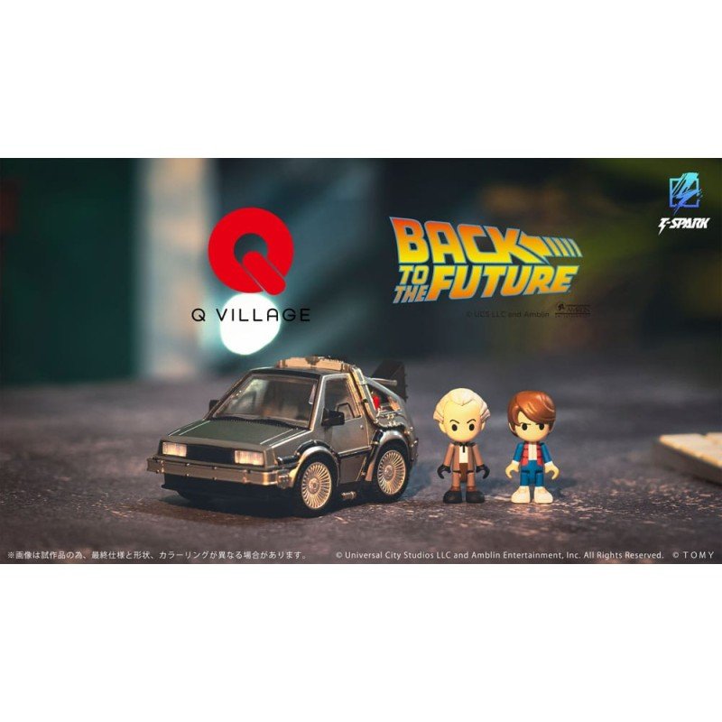 Retour vers le futur véhicule avec minifigurines Q-Village Time Machine 9 cm | 4904810997276