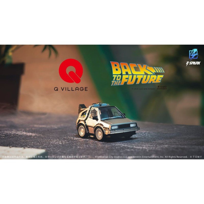 Back to the Future Q-Village Vehicle with mini-figures Time Machine 9 cm | 4904810997276