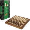 Jeu d'Échecs et de Dames en bois - Pliable