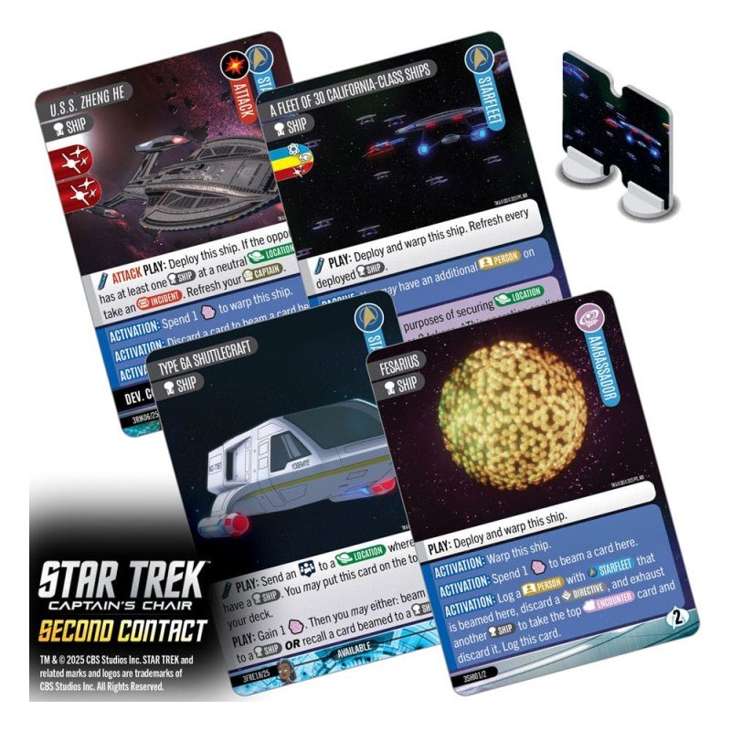 Star Trek: Captain's Chair Card Game Second Contact *English Version* | 0634482876350