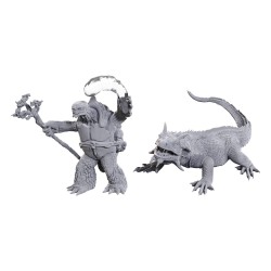 D&D Nolzur's Marvelous Miniatures à peindre Tortle Druid & Wild Shape Giant Lizard
