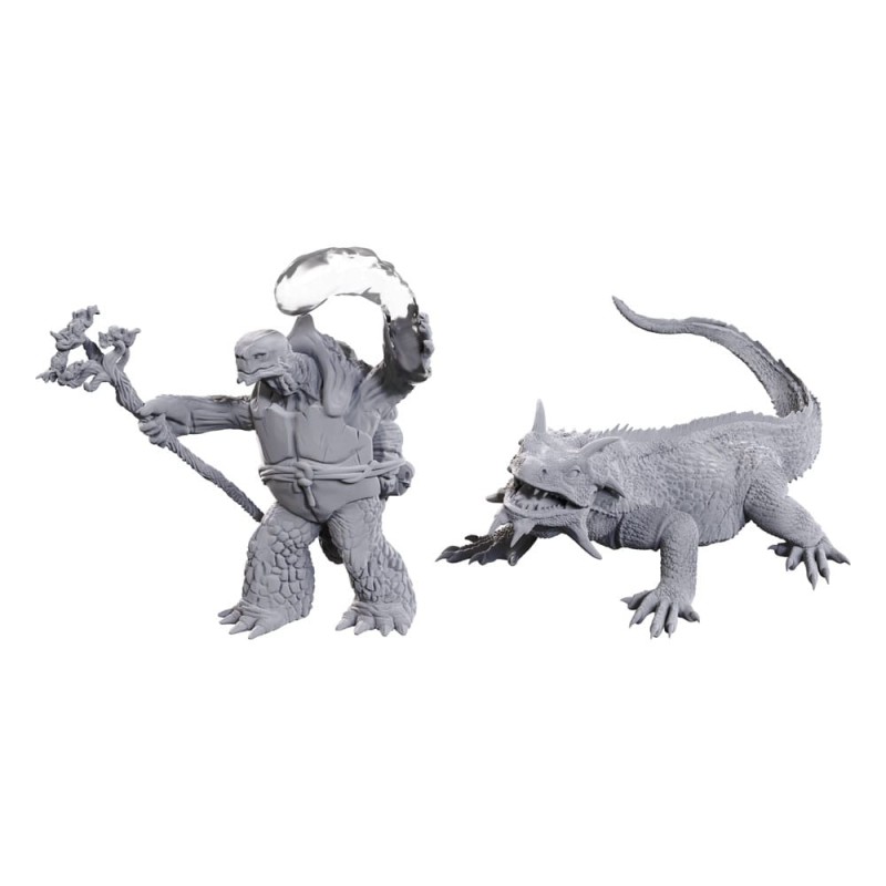 D&D Nolzur's Marvelous Miniatures à peindre Tortle Druid & Wild Shape Giant Lizard | 0634482907078