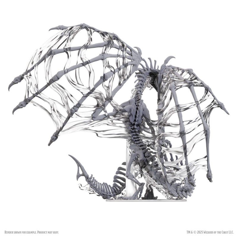 D&D Nolzur's Marvelous Miniatures Unpainted Miniatures Black Dracolich 30 cm | 0634482907979