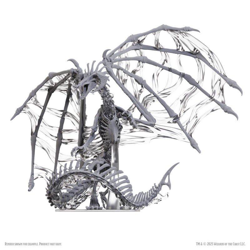 D&D Nolzur's Marvelous Miniatures à peindre Black Dracolich 30 cm | 0634482907979