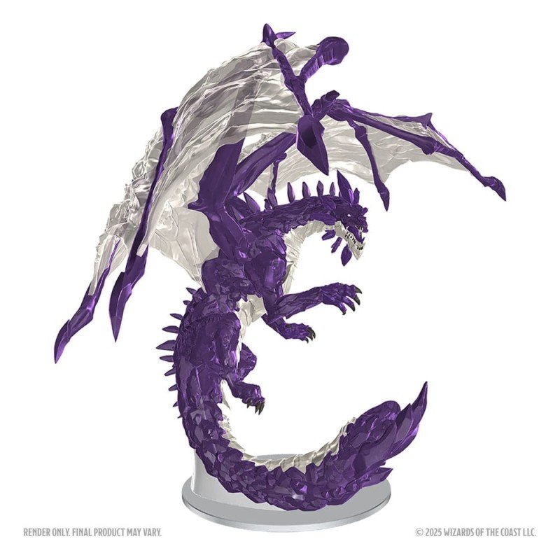 D&D Nolzur's Marvelous Miniatures Unpainted Miniatures Adult Amethyst Dragon 38 cm | 0634482908648