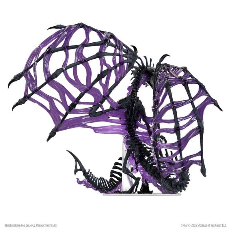 D&D Icons of the Realms Boxed prepainted Miniatures Black Dracolich 30 cm | 0634482963227