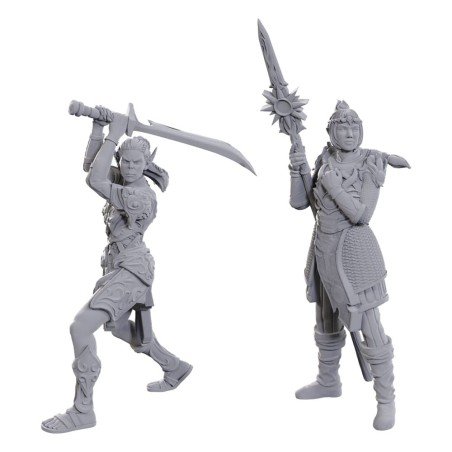 D&D Nolzur's Marvelous Miniatures Unpainted Miniature Lae'zel & Shadowheart | 0634482963654