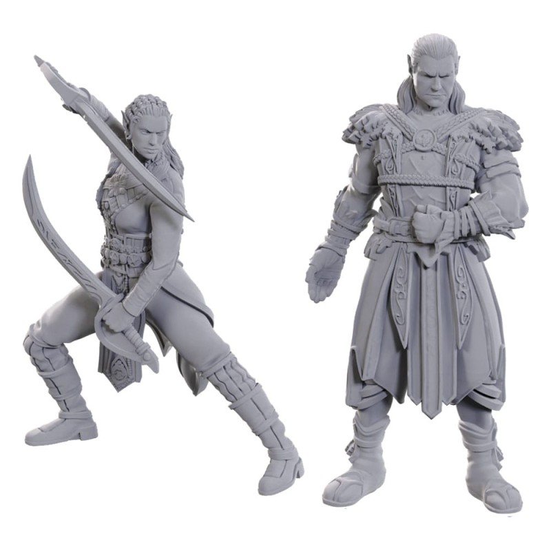 D&D Nolzur's Marvelous Miniatures Unpainted Miniature Jaheira & Halsin | 0634482963685