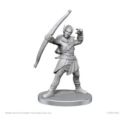 Pathfinder Deep Cuts Unpainted Miniatures Elf Hunter & Catfolk Bandit | 0634482975824